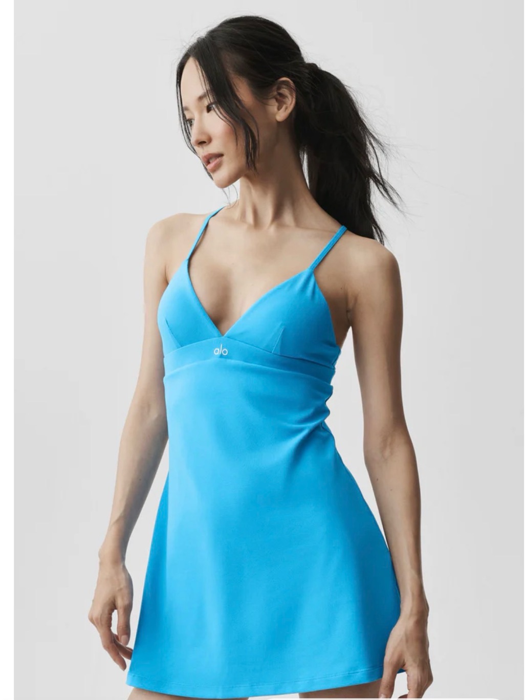 Alo Splendor Dressv-Neck Strappy Tennis Dress